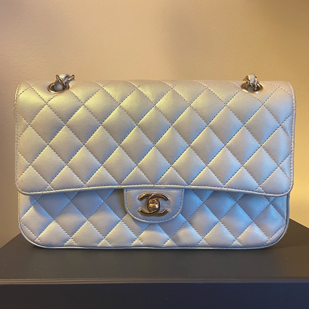 Iridescent light blue Chanel